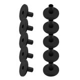 Maxbell 10pcs Black Cymbal Sleeves with Flange Base for Cymbal Set Parts