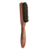 Maxbell Men Firm Bristle Brush Beard Mustache Grooming Shaving Wooden Comb Curved - Aladdin Shoppers