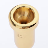 Maxbell Heavy 3C Mouthpiece for Bb Trumpet Brass Gold Plated Trumpet Accessories
