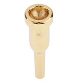 Maxbell Heavy 3C Mouthpiece for Bb Trumpet Brass Gold Plated Trumpet Accessories