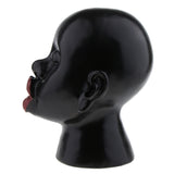 Maxbell Fashion Design Red Lip Black Head Model Mannequin for Hat Jewelry Display