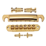 Maxbell A Set Roller Saddle Bridge Tail Bridge for EPI LP Electric Guitar Gold