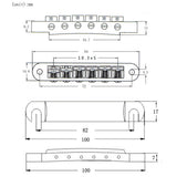 Maxbell A Set Roller Saddle Bridge Tail Bridge for EPI LP Electric Guitar Gold