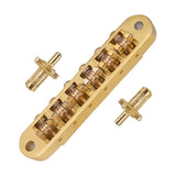 Maxbell A Set Roller Saddle Bridge Tail Bridge for EPI LP Electric Guitar Gold