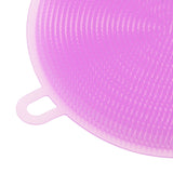 Maxbell 2 Pieces Kitchen Silicone Sponge Dish Washing Scrubber Brush Purple