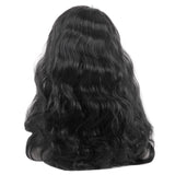 Maxbell Natural Synthetic Hair Black Long Curly Wavy Lace Front Wigs Full Hairpieces