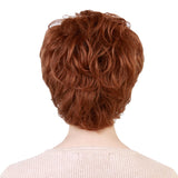 Maxbell Chic Short Wigs for Women Human Hair & Bangs Fluffy Layered Pixie Cut Wig