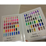 Maxbell 120 Colors DIY Nail Art Book Nail Polish UV Gel Color Cards With False Nail #2