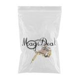 Maxbell Alloy Tattoo Gun Keychain Mini Tattooing Machine Necklace Pendant Decoration Gold 2