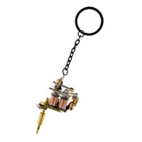 Maxbell Alloy Tattoo Gun Keychain Mini Tattooing Machine Necklace Pendant Decoration Gold 2