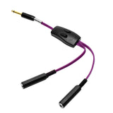 Maxbell Dual Connection Clip Cord Tattoo Foot Switch Power Controller Hook Lines Purple