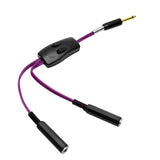 Maxbell Dual Connection Clip Cord Tattoo Foot Switch Power Controller Hook Lines Purple