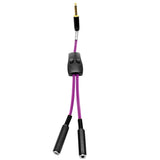 Maxbell Dual Connection Clip Cord Tattoo Foot Switch Power Controller Hook Lines Purple