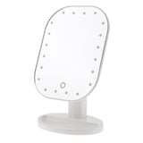 Maxbell Touch LED Lights Makeup Mirror Adjustable Tabletop Mirror-180 Rotation White