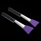 Maxbell 2PCS Makeup Soft Silicone Brushes Facial Mask Mud Applicator Brush Beauty Purple