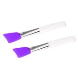 Maxbell 2PCS Makeup Soft Silicone Brushes Facial Mask Mud Applicator Brush Beauty Purple
