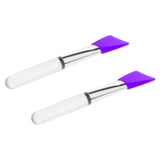 Maxbell 2PCS Makeup Soft Silicone Brushes Facial Mask Mud Applicator Brush Beauty Purple