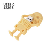 Maxbell Skull USB Flash Drive Skeleton USB3.0 U disk Pen Drive Memory Stick 128GB