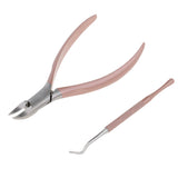 Maxbell Stainless Steel Nail Toenails Lifter Thick Ingrown Clipper Corrector Tool Rose Gold