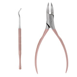 Maxbell Stainless Steel Nail Toenails Lifter Thick Ingrown Clipper Corrector Tool Rose Gold