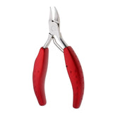 Maxbell Steel Nail Cuticle Cutter Toenails Thick Ingrown Clipper Trimmer Pliers Tool Red