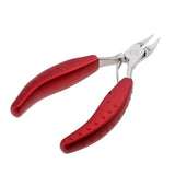 Maxbell Steel Nail Cuticle Cutter Toenails Thick Ingrown Clipper Trimmer Pliers Tool Red