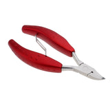 Maxbell Steel Nail Cuticle Cutter Toenails Thick Ingrown Clipper Trimmer Pliers Tool Red