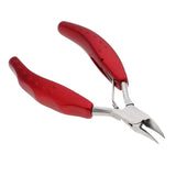 Maxbell Steel Nail Cuticle Cutter Toenails Thick Ingrown Clipper Trimmer Pliers Tool Red