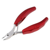 Maxbell Steel Nail Cuticle Cutter Toenails Thick Ingrown Clipper Trimmer Pliers Tool Red