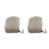 Maxbell 2PCS Universal Automobile Rearview Mirror Snow Ice Cover Waterproof Beige