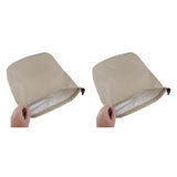 Maxbell 2PCS Universal Automobile Rearview Mirror Snow Ice Cover Waterproof Beige