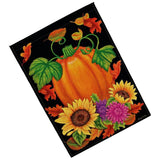 Maxbell Halloween Pumpkin Double Sides Garden Flag for House Outdoors Yard Garden Fall Glory Floral