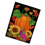 Maxbell Halloween Pumpkin Double Sides Garden Flag for House Outdoors Yard Garden Fall Glory Floral