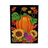 Maxbell Halloween Pumpkin Double Sides Garden Flag for House Outdoors Yard Garden Fall Glory Floral