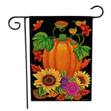 Maxbell Halloween Pumpkin Double Sides Garden Flag for House Outdoors Yard Garden Fall Glory Floral