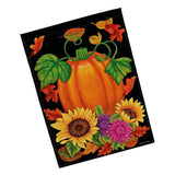 Maxbell Halloween Pumpkin Double Sides Garden Flag for House Outdoors Yard Garden Fall Glory Floral