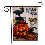 Maxbell Halloween Pumpkin Double Sides Garden Flag for House Outdoors Yard Garden Scary Halloween