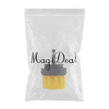 Maxbell Power Scrubber Cleaning Drill Brush Tub Cleaner Yellow Medium Brush 2inch