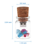 Maxbell Wooden Cork Glass Bottle U-Disk3.0 32GB Flash Drive Memory Stick Lovely Gift