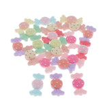 Maxbell 20 Pack Sweets Resin Flatback Cabochon Embellishment Craft DIY Decoration