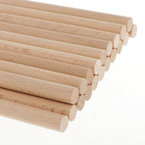 Maxbell 20x Round Wood Stick Rod Dowel Unfinished DIY Wood Modelling Stick 12mmx150m