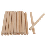 Maxbell 20x Round Wood Stick Rod Dowel Unfinished DIY Wood Modelling Stick 12mmx150m