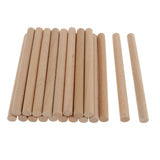 Maxbell 20x Round Wood Stick Rod Dowel Unfinished DIY Wood Modelling Stick 12mmx150m