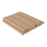 Maxbell 20x Round Wood Stick Rod Dowel Unfinished DIY Wood Modelling Stick 12mmx150m