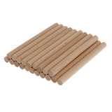 Maxbell 20x Round Wood Stick Rod Dowel Unfinished DIY Wood Modelling Stick 12mmx150m