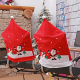 Maxbell Christmas Chair Cover Snowman Dinner Table Home Party Decorations Red