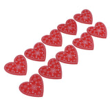 Maxbell 10Pieces Heart Wood Pieces Slices Rustic Wedding Decorations Red