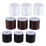 Maxbell 1 Roll Elastic Cord Stretchy String Thread 60 Meters for Jewelry DIY White