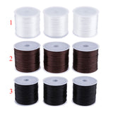 Maxbell 1 Roll Elastic Cord Stretchy String Thread 60 Meters for Jewelry DIY White