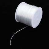 Maxbell 1 Roll Elastic Cord Stretchy String Thread 60 Meters for Jewelry DIY White